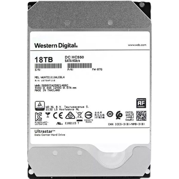 Приводит в систему оригинальный бренд 18TB HDD 7200RPM 512MB Cache SATA III 3,5 