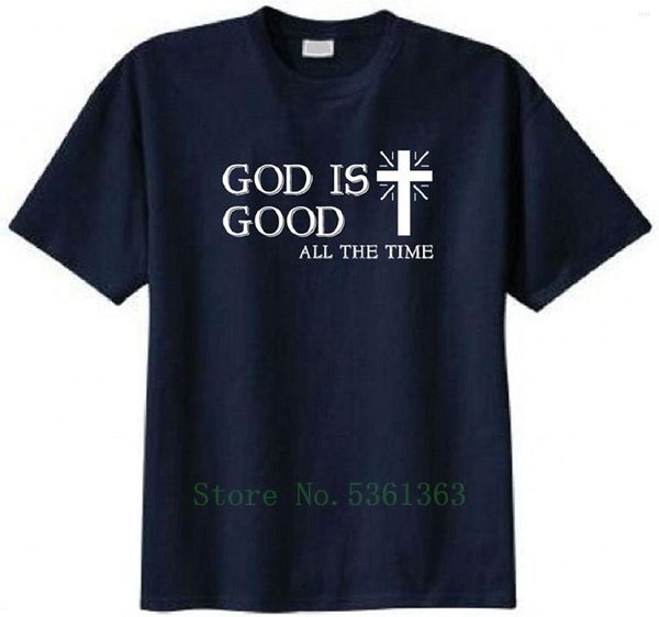 Magliette da uomo God Is Good All The Time T-shirt cristiana Abbigliamento 2023 Camicia da uomo Cartoon Est Top Tees