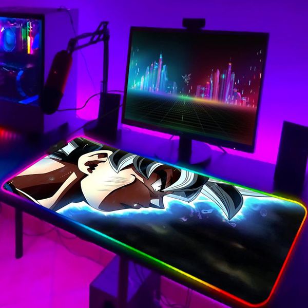 RESTS RGB MOUSE PAD 900X400 DBZ Dragoll Cartoon XXL Matten Laptop Zubehör Anime große LED Mausepad Gamer Tastatur Matte Deskspads