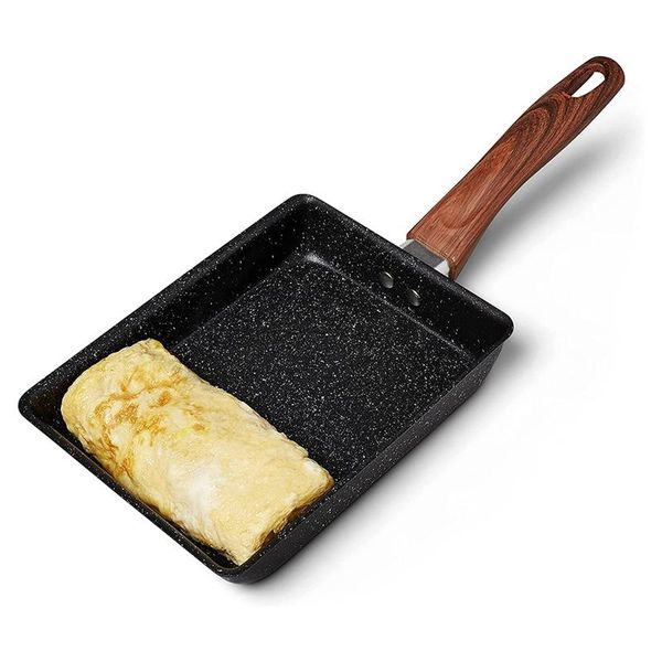 Padelle Tamagoyaki Padella Omelette Giapponese Rivestimento Antiaderente Quadrato Frittura Di Uova Per Fare Omelette O Crepes