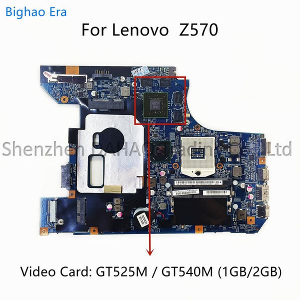 Placa -mãe para Lenovo Z570 Laptop Motherboard com chipset HM65 GT525M GT540M 1 GB ou 2 GB de cartão de vídeo 48.4PA01.021 LZ57 102902 Ministério