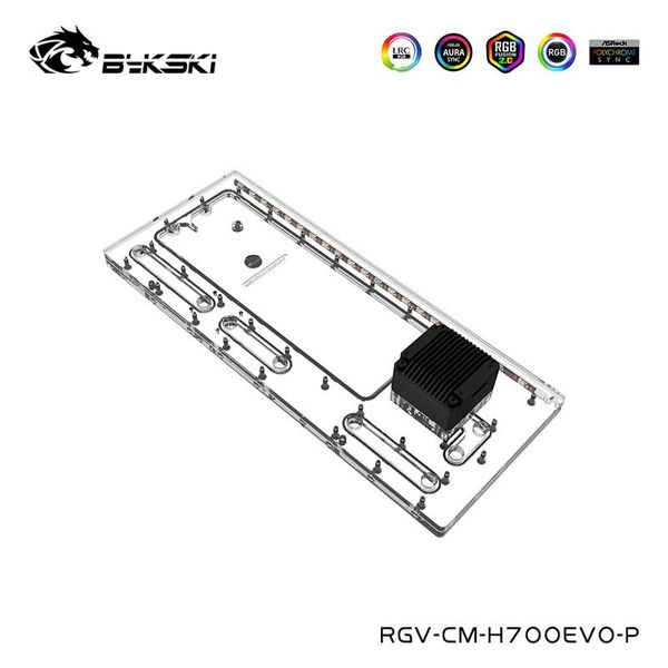 Raffreddamento Bykski Piatto di distro acrilico per raffreddamento Master Haf 700 EVO Case di computer Serbatoio Acqua Acqua Raffreddamento RGB Reservo RGVCMH700EVOP