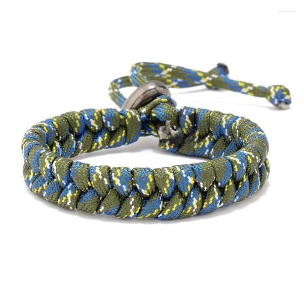 Pulseiras de fios com miçangas pulseiras ajustáveis ​​sobre sobrevivência paracord corda pulseira de pulseira de câmera de acessórios ao ar livre Bracelet Grote Drop Deliver Dhe9b