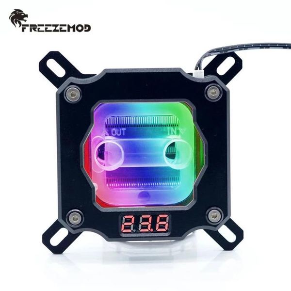 Freezemod di raffreddamento Blocco acqua CPU per Intel LGA 1151 115x 2011 Radiatore per processore di raffreddamento CPU Radiatore 12V RGB/5V Argb M/B Sync UPR2018