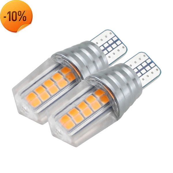 Новый 2x T10 LED W5W Новейшая сигнальная лампа SMD -сигнал Acril Lame 902 921 Автополярность Бесплатная клино