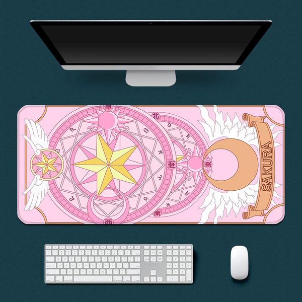 Almofadas Sailor Moon Mousepad HD Impressão Computador Gamers Bloqueio Borda Antiderrapante Mouse Pad XXL90x40cm Teclado PC Desk Pad