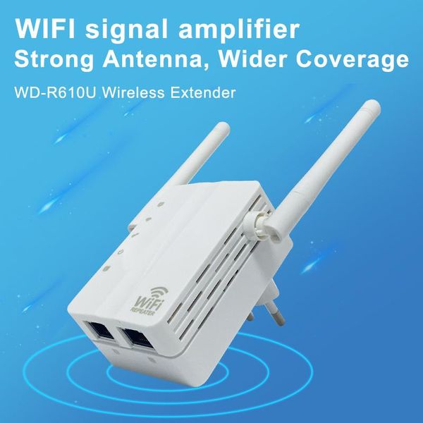 Маршрутизаторы ZBT Wi-Fi повторитель Усилитель беспроводного сигнала Усилитель Wi-Fi 300 Мбит/с 10/100 Мбит/с LAN Повторитель Wi-Fi Настройка WPS Вилка стандарта ЕС и США