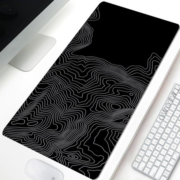 Rests Mousepad XXL Custom HD Schreibtischmatten Mauspad Schwarz Abstrakte Textur Gamer Laptop Antirutsch Naturkautschuk Tischmatte Mauspad