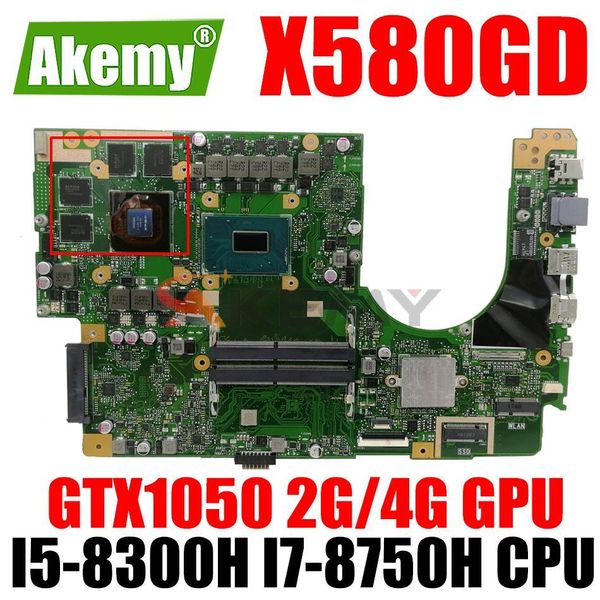 Placa -mãe X580GD Notebook Mininousboard GTX1050 2G 4G GPU I58300H I78750H CPU PARA ASUS X580 X580G X580GD Laptop Posto