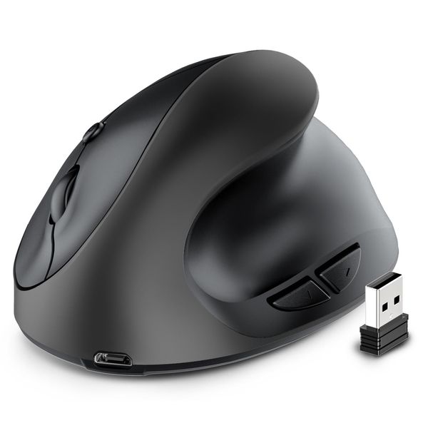 Ratos ergonômico vertical 2.4g mouse sem fio a mão direita Gaming mice desktop MAUSE MAUSE GAMER 1600DPI para PC Laptop Office