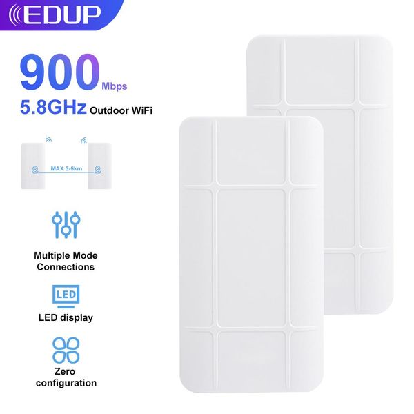 Маршрутизаторы Edup Wireless Bridge маршрутизатор 5,8 ГГц дальний Wi -Fi Repeater Outdoor 35 -километровый дисплей No STED BRIDGE