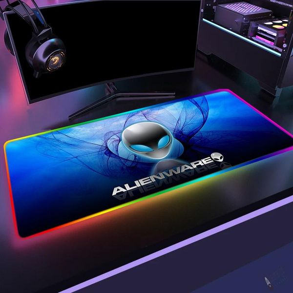 Pads Dell Alienware Grande Mouse Pad Gamer RGB Gaming Mouse Tapete Varmilo Gamers Acessórios PC Gamer Gabinete Mausepad Mouse Teclados