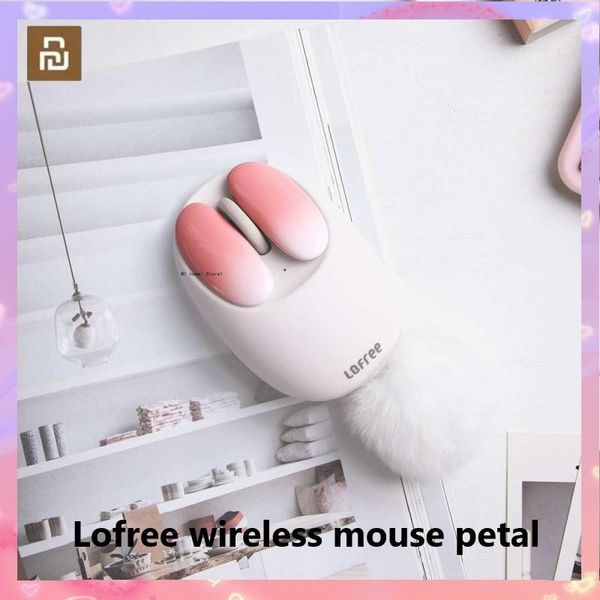 Topi Lofree Wireless Mouse Petal Bluetooth Dualmode Mouse for Girls Love Laptop Computer Office and Home