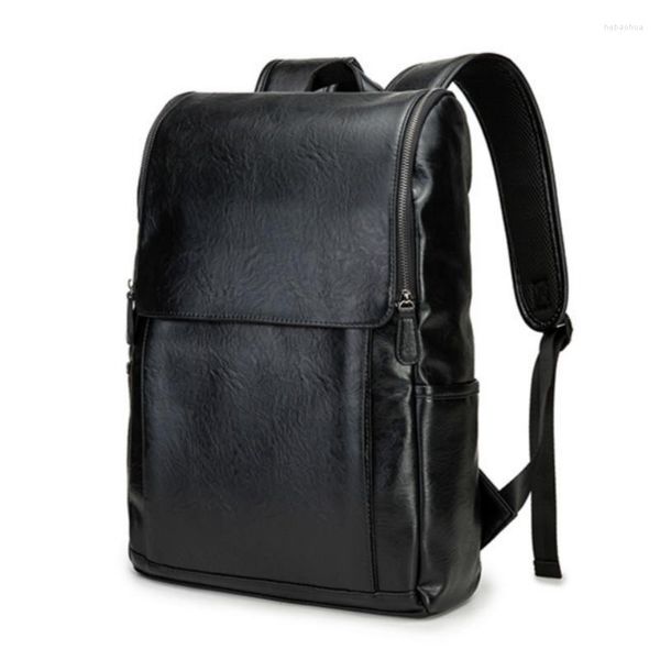 Rucksack Männer Anti Diebstahl Laptop Rucksäcke Leder Stilvolle Reise Rucksack Männlichen Computer Schule Tasche Für Jungen Rugzak Sac A Dos homme