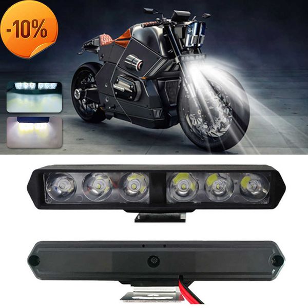 Nuovo 1/2PCS 6LED Moto Faro Faretti DRL Flash Ausiliario Lampada Ad Alta Luminosità Veicolo Elettrico Scooter Autocycle Lampadine