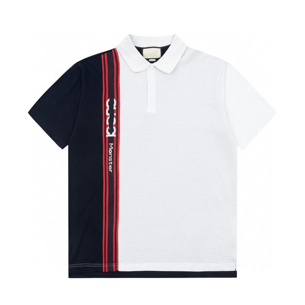 2023 Tasarımcı Stripe Polo Gömlek Tişörtleri Yılan Polos Arı Çiçek Çiçek Yüksek Sokak Moda At Polo Lüks T-Shirt#08