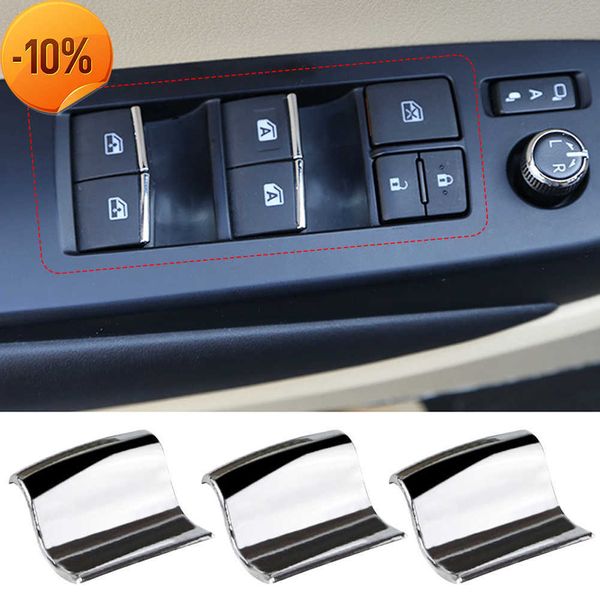 Toyota için yeni Ravolla Corolla Aygo Varso Avensis Yaris Vitz Araba Aksesuarları 7pcs Krom Araba Windows Kaldırıcı Düğmesi Kapak Trim Gümüş