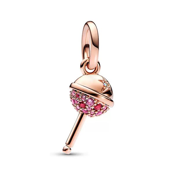 Novos pingentes de ouro rosa, cordão, prata esterlina 925, joias de design, amor, moda, pingente, faça você mesmo, colar pandora, pulseira, presente de feriado com caixa original