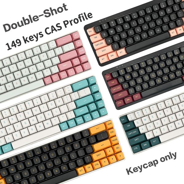 Acessórios double shot 149 teclas perfil csa para mx switch fit 61/64/68/87/96/980/104/108 teclado mecânico para jogos