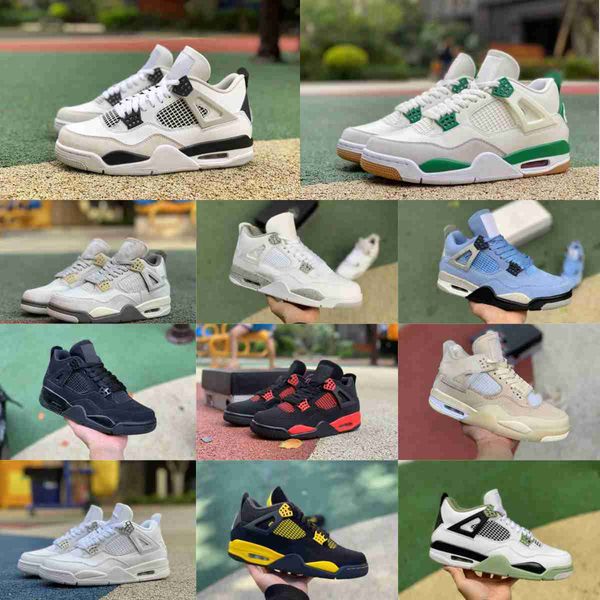 Jumpman Pine Green 4 4S Basketball Scarpe da basket da uomo Women Seafoam Craft Photon Dust Cream Black Cream Sail Trainer Bianco Oreo Pure Money Bordeaux Retros Sneaker