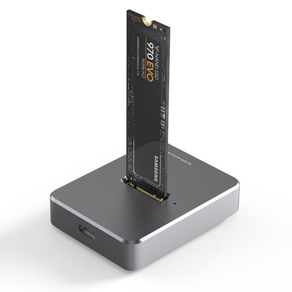 Estações HDD Docking Station M.2 Caddy Box Base Adaptador SATA/NVMe SSD Protocolo Duplo Estado Sólido Gabinete de Disco Rígido Móvel USB C