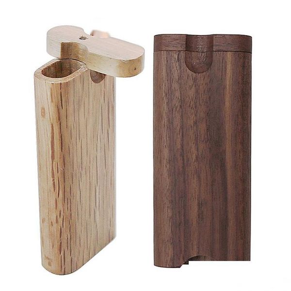 Portasigarette Custodia in legno Custodia per tabacco da esterno portatile in noce Accessori per fumatori domestici Drop Delivery Giardino domestico Sundr Dhskl