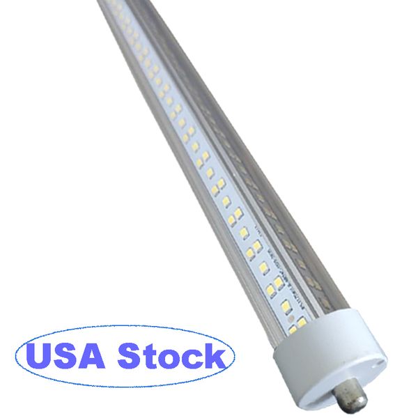 8ft LED Tüp Işığı, T8 8ft LED ampuller 144W 6500K Serin beyaz FA8 Taban Ledtube Işıkları Floresan Ampuller Değiştirme 18000lümenler, Çift Uçlu Güçlü Crestech