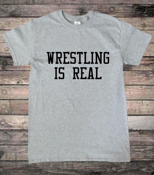 Herren T-Shirts Wrestling Is Real Pro T-Shirt Männer Sommer Kurzarm Lässiges Design Coole Ärmeloberteile