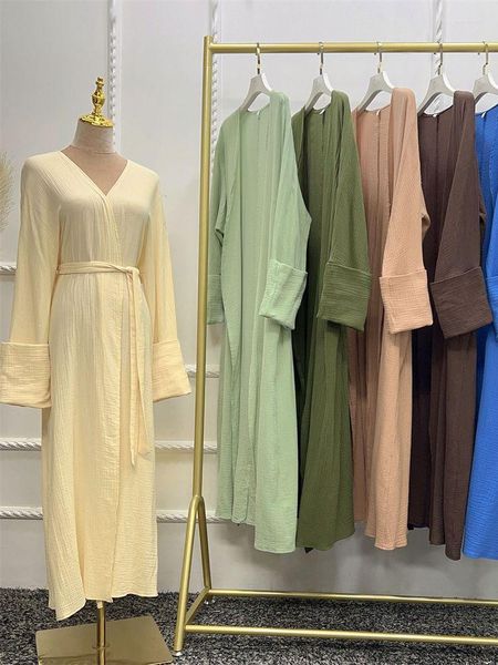 Roupas étnicas Ramadã Eid Mubarak Abaya Turquia Muslim Modest Dress Oração Islâmica para Mulheres Robe Kimono Femme Musulmane