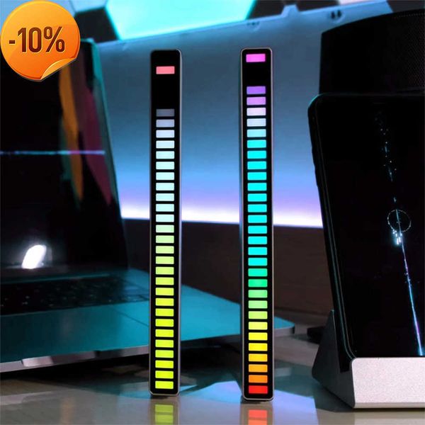 Nuovo RGB LED Strip Light Music Sound Control Pickup Rhythm Atmosfera ambientale Lampada Retroilluminazione Luce notturna per Bar Car Home Decoration