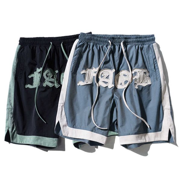 Amerikanische Basketball-Shorts für Herren, Sommer, Buchstaben, Hip-Hop, Straßensport, lässig, mittelgroß, lockere Capris