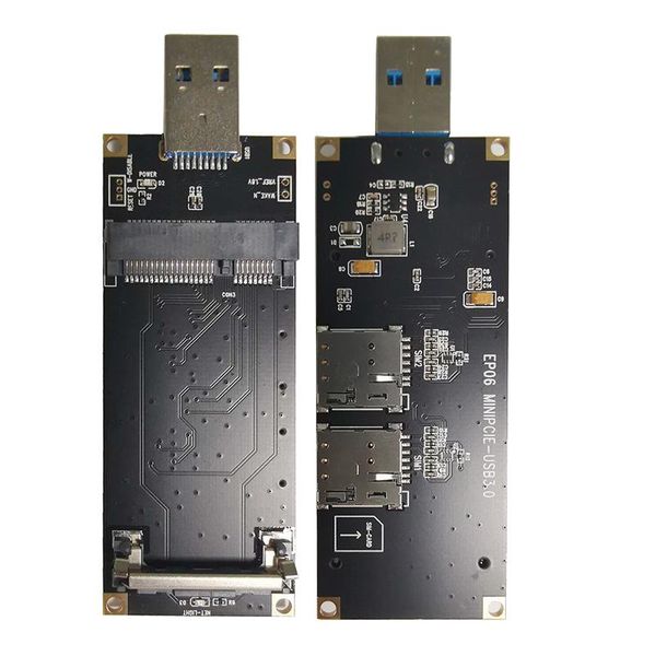 MODEMS MINI PCIE a USB 3.0 Tastiera dell'adattatore con slot per schede SIM per tutti i Mini PCIE 3G 4G Modulo EP06E EC25 EC21 SIM7600EH SIM7600SA