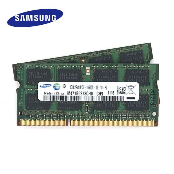 RAMS Samsung 4GB 2RX8 DDR3 1333MHz (10600S) MEMORIA DEL PER LAPPOP 4GB 4G PC3 MODULE NOTEBOOK 1.5 V SODIMM RAM