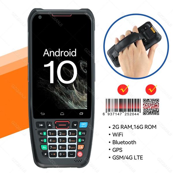 Accessori 4G PDA portatile PDA Android 10 CODE QR 1D 2D Scanner con tastiera POS POS Collector Data Reader NFC WiFi 4G Bluetooth GPS