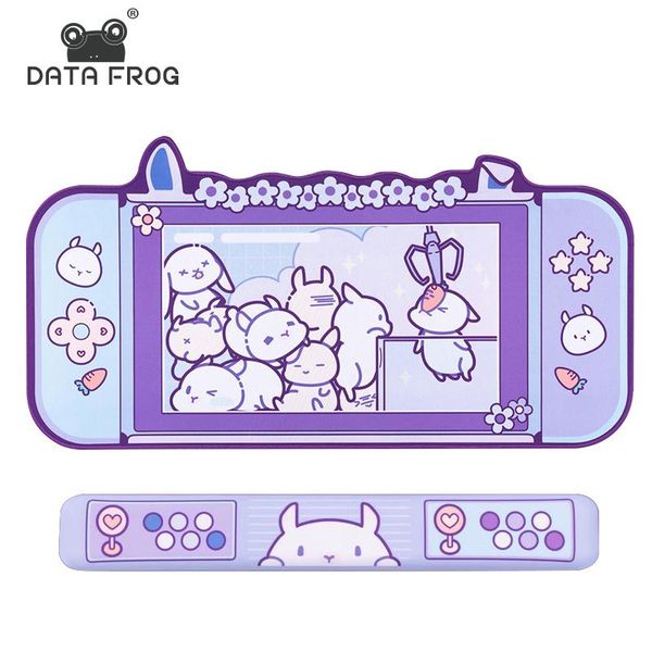 Коврики DATA FROG Большой коврик для мыши kawaii Mouse Trap Gamer Pink Cartoon Keyboard Настольный коврик 80*40 см Коврик для запястий Аксессуары для геймпада