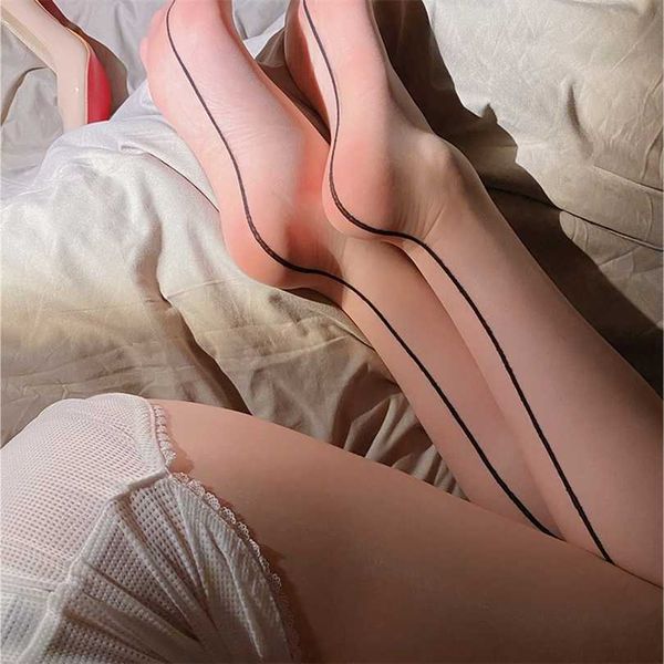 20% DE DESCONTO Ribbon Factory Store Meias femininas transparentes antigas saltos sensuais zíper traseiro aberto no peito roupa íntima fina