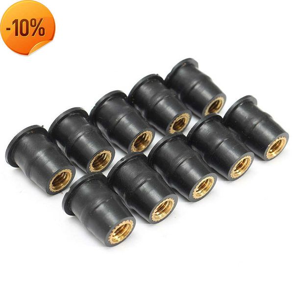 Neue 10PCS Motorrad Für M5/M6 Gummi Gut Muttern Blind Fatener Windschutzscheibe Windshiel Verkleidung Gugel Reiten Zubehör Verschluss waren