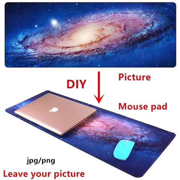 Almofadas diy lua almofada 800x300x3mm mouse pad tapete do mouse portátil mini pc acessórios de jogos teclado tapete de jogo kawaii para ursos pc grande