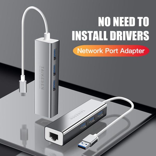 İstasyonlar USB C Etherne RJ45 LAN Adaptörü USB Tip C - USB 3.0 Hub 100/1000 MacBook Pro Samsung S8/S8/Note 9 USB Etherne