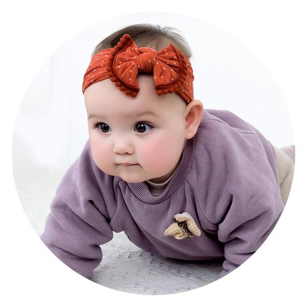 Haarschmuck Mode Dot Baby Nylon Stirnbänder Einfassung Ball Bogen Headwrap Knoten Mädchen Haarbänder Kleinkind Turban Accesseries