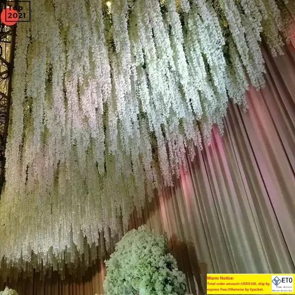 26 cores 34cm elegante festa artificial de flores flores videira vinha jardim parede pendurada penduramento diy rattan center peça de casamento decoração de casamento