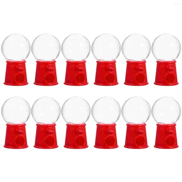 Depolama Şişeleri 12 PCS Mini Makine Küçük Masa Dekoru Yaratıcı Gumball Zarif Şeker Dispenser Plastik Süsleme Çocuğu