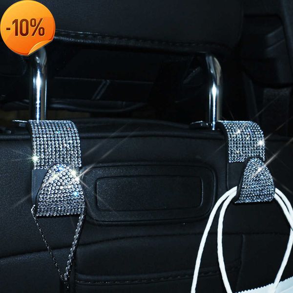 Neue 1 Stück Universal Auto Hinten Rücksitz Haken Zum Aufhängen Auto Produkte Universal Auto Kleiderbügel Tasche Organizer Halter Bunte strass