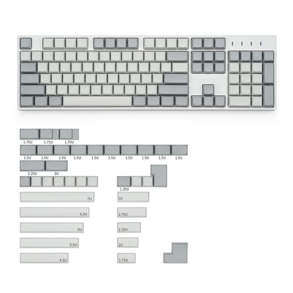 Аксессуары kbdfans da blank pbt -keycaps Установите 141 ключи