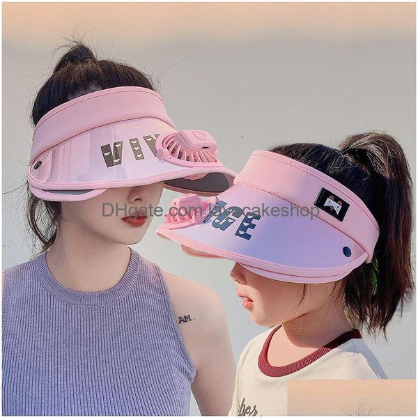 Partyhüte Sommer USB-Aufladung Lüfterhut Outdoor Strand UV-Schutz Familie passende verstellbare Sonne mit Drop-Lieferung nach Hause Ga Dhiev