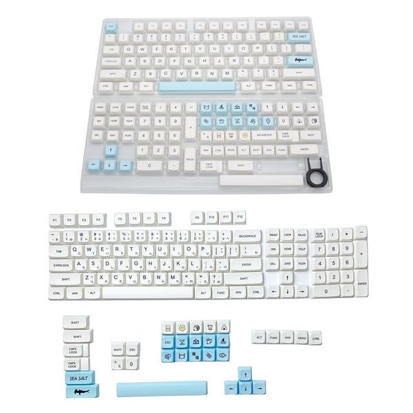 Accessori 138 tasti keycaps spessa tema sale marino pbt tema giapponese/inglese set di tastieri xda altezza per tastie di tastiera meccanica fai da te fai da te