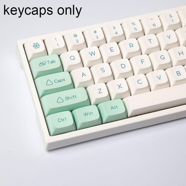 Accessori Crystal Crystal Mint Double Lettine Keycaps a doppio scatto per la tastiera meccanica ciliegia 68/84/98/104 TEMINA CHIAVE DOPPIO