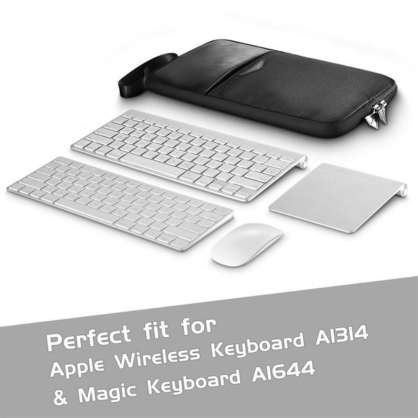 Acessórios saco de teclado estojo de transporte à prova de poeira zíper manga capa de armazenamento neoprene acessórios de viagem portátil à prova ddustágua para apple magic