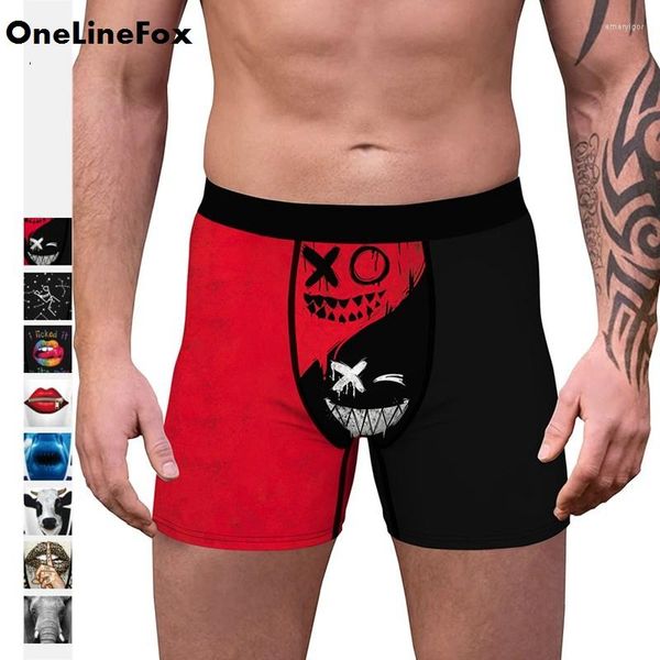 Underpants OnelineFox 14pcs 3D -печатные шорты для боксеров мужские трусики мужчины нижнее белье для мужчин -пара сексуальный набор большой размер мягкий