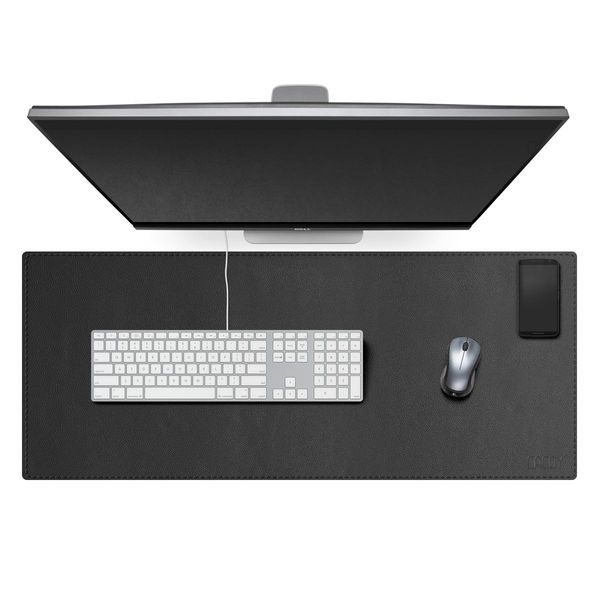 Almofadas CACOY Doubleside 100x4 0/120x5 0/130x60cm Tapete de teclado grande Tapete de mesa de couro PU à prova d'água Tapete de mesa para uso em escritório
